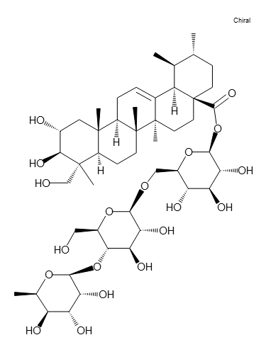 アシアチコシド分子構造